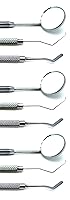 Vista 3 de 9 Pcs Dental Examination Hygiene Cleaning Kit Mirror 5, Explorer23/17, Heidemann Spatula Double Ends 3mm