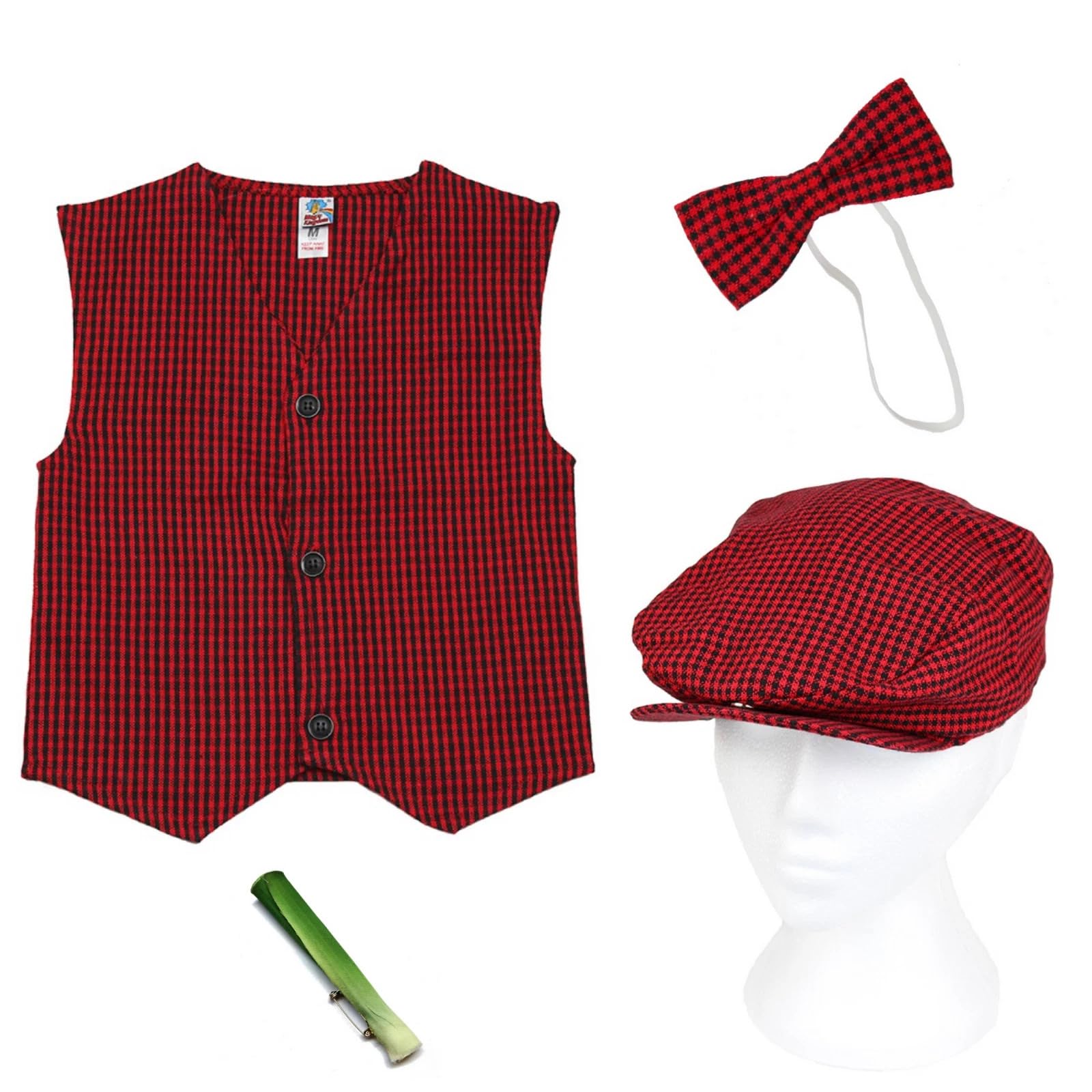 Boys Welsh Traditional St David's Day School Play World Book Day 4 PCS Costume (6-12 Months)