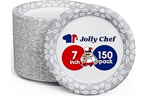 JOLLY CHEF 7 Inch Disposable Paper Plates