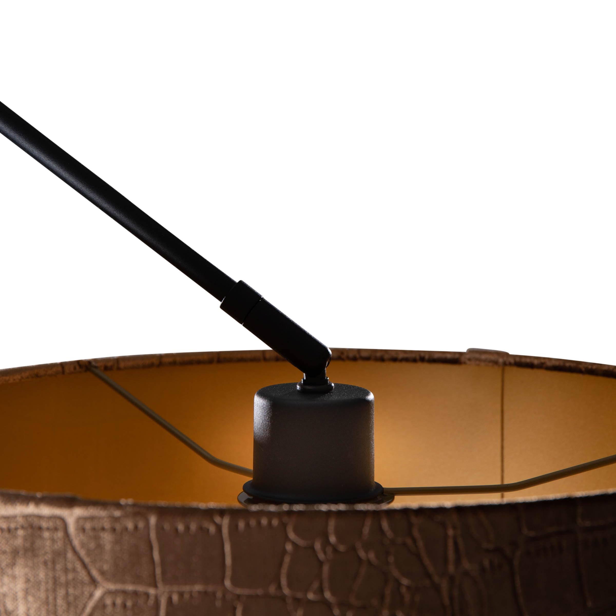 Qazqa lampada a sospensione con paralume (1 luce) nero 35cm Blitz Shade