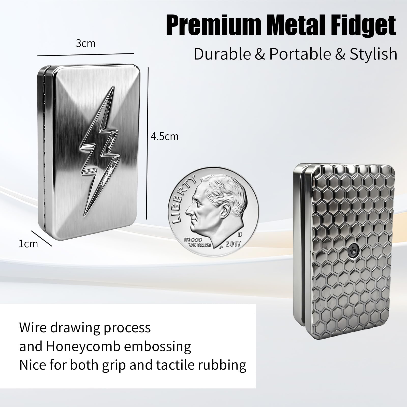 Fidget Slider Card,Giocattolo Metallico Fidget,Giocattolo con Cursore Magnetico,Antistress per ADHD,Disturbi D'ansia,Riduzione Dello Stress e Miglioramento Delle Abitudini Indesiderate 14+