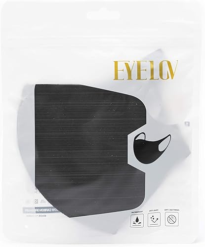 Miniatura 20 de 10 mascarillas negros con cubierta elástica para las orejas, anti-polvo, unisex, lavables, transpirables y reutilizables (adultos)