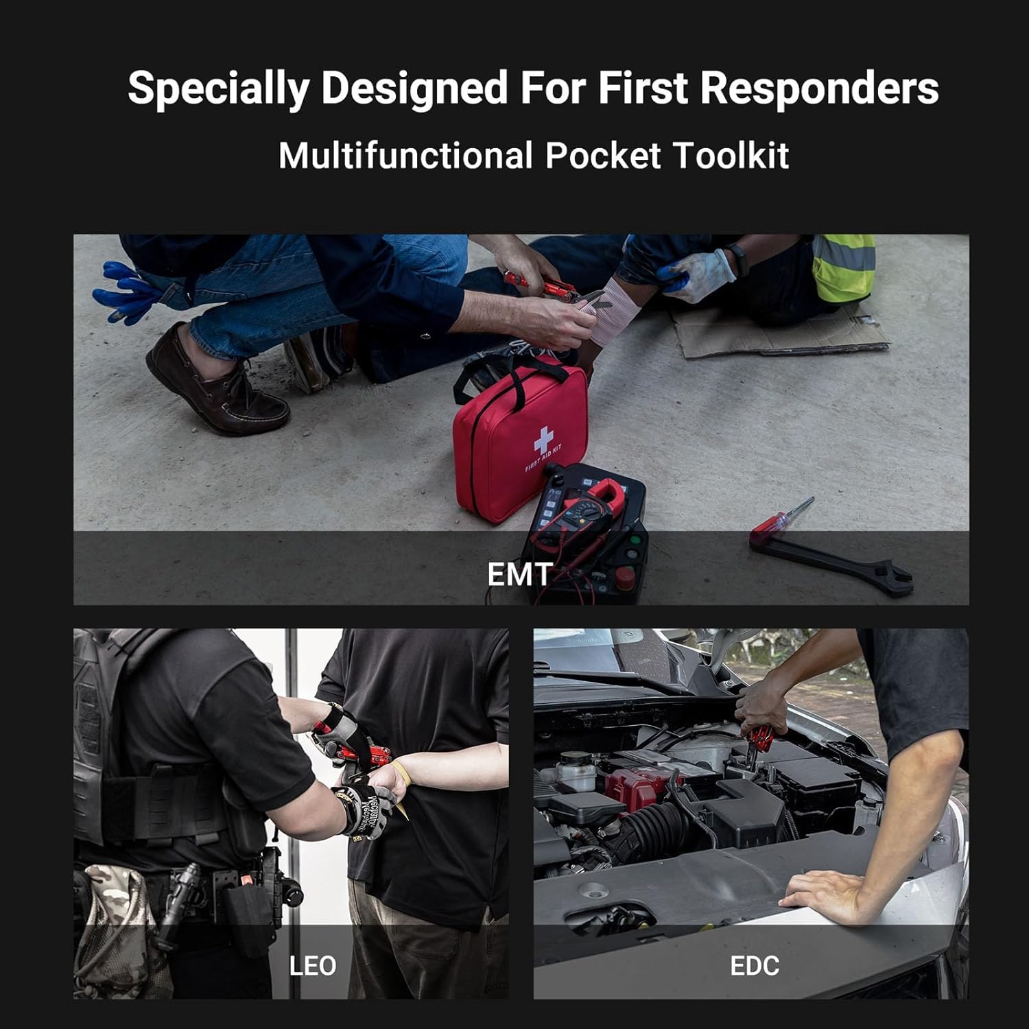 NEXTORCH - PIONEER MT20RE "Rescue Version" Multi-Tool 14in1 Werkzeugen & Schneider für Kunststoff-Handfesseln