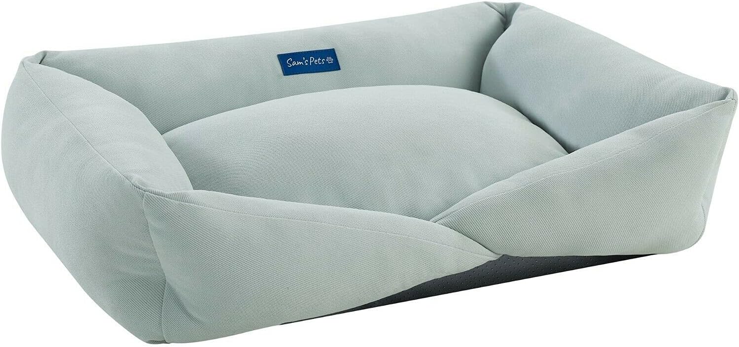 review Sam's Pets Ellie Dog Bed, Light Blue - Modern Design, Orthopedic, Soft Fabric, Machine Washable, Easy Cleaning, Medium