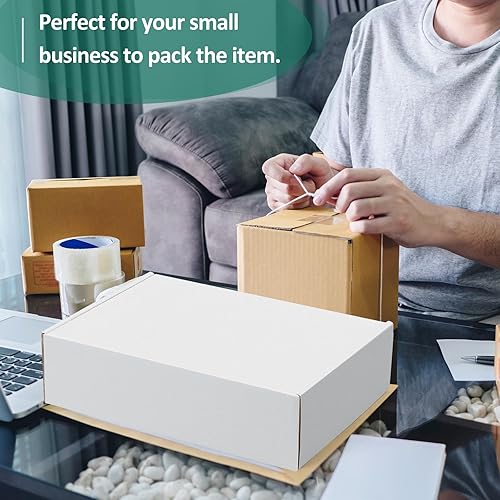 Miniatura 9 de Eupako Cajas de envío pequeñas de 4 x 4 x 2 pulgadas, paquete de 50 cajas de cartón corrugado marrón para embalaje de pequeñas empresas, caja de