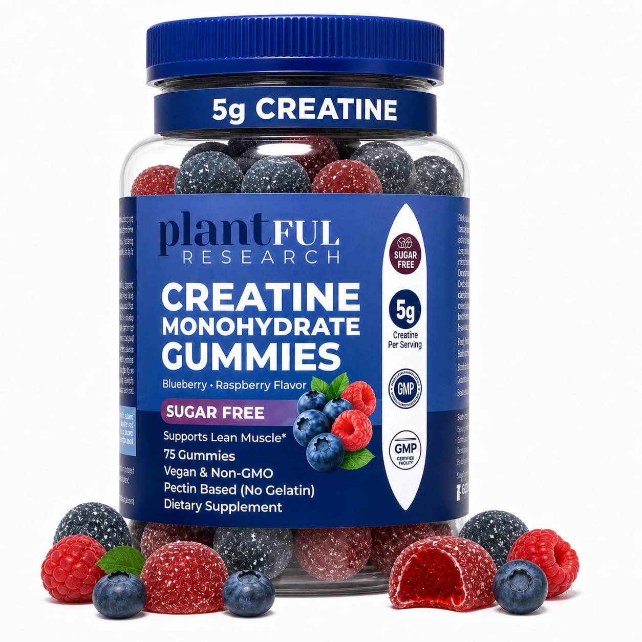 Creatine Monohydrate Gummies 5000mg Sugar Free for Women and Men