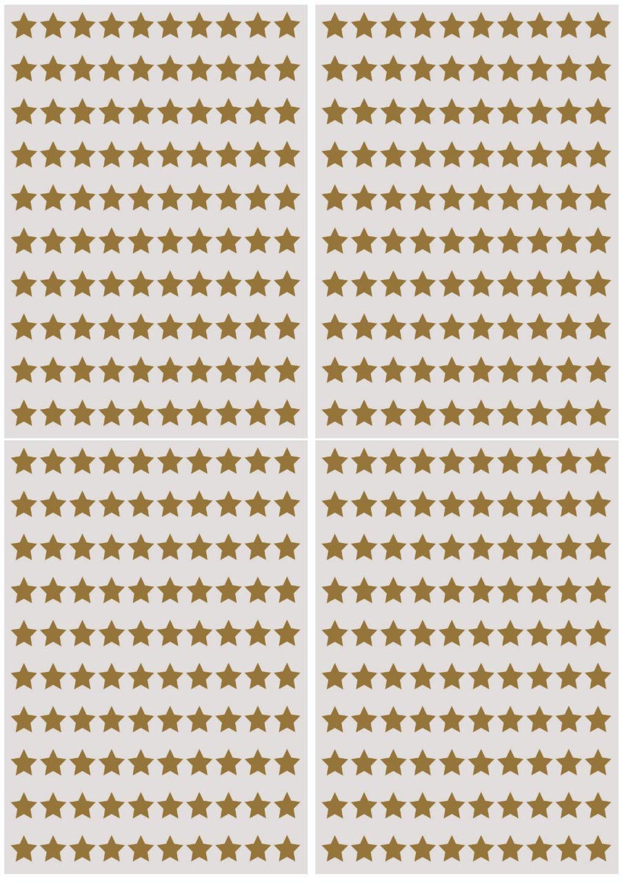 1000 Count 10 Sheets 100 Foil Star Stickers, Self Adhesive Laser Shiny Craft Sticker for Children, Home, School, Living Room and Offices Decoration. Available in Multi-colour.