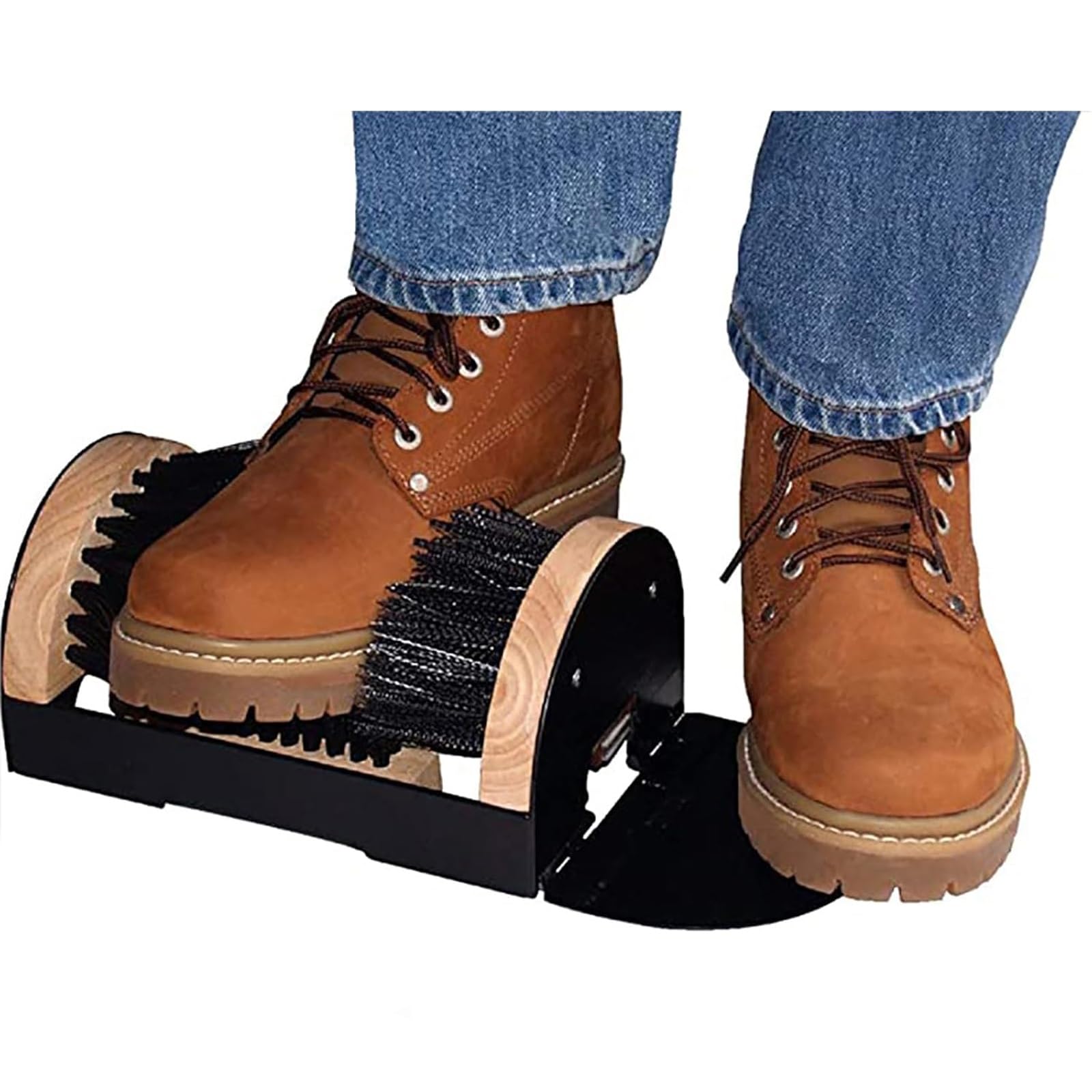 Cepillo limpiador de botas, herramienta raspadora de cerdas rígidas para eliminar el polvo, la nieve y el barro, esencial para deportes y zapatos al aire libre, canchas y jardines kit de limpieza