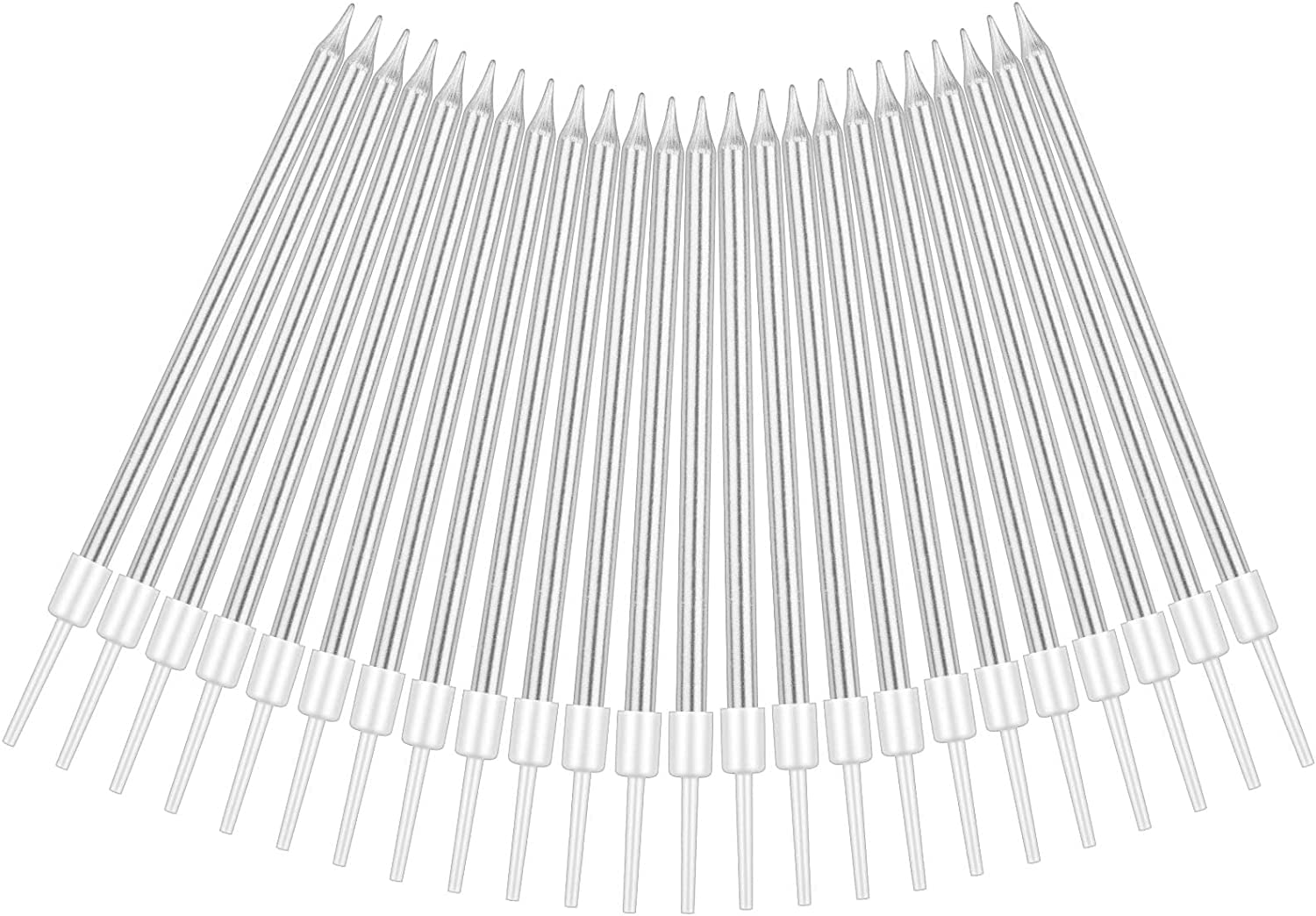 Wanna Party Pencil Thin Silver Candles, Candles for Birthday Decoration, Cake Decoration Supplies for Wedding Birthday Events (Pack of 10) (B0BSLMP3RP) Amazon Price History, Amazon Price Tracker
