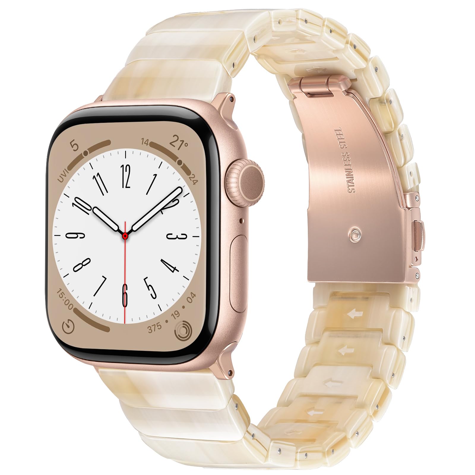 Photo 1 of V.R.HOPE Resin Apple Watch Band - Beige