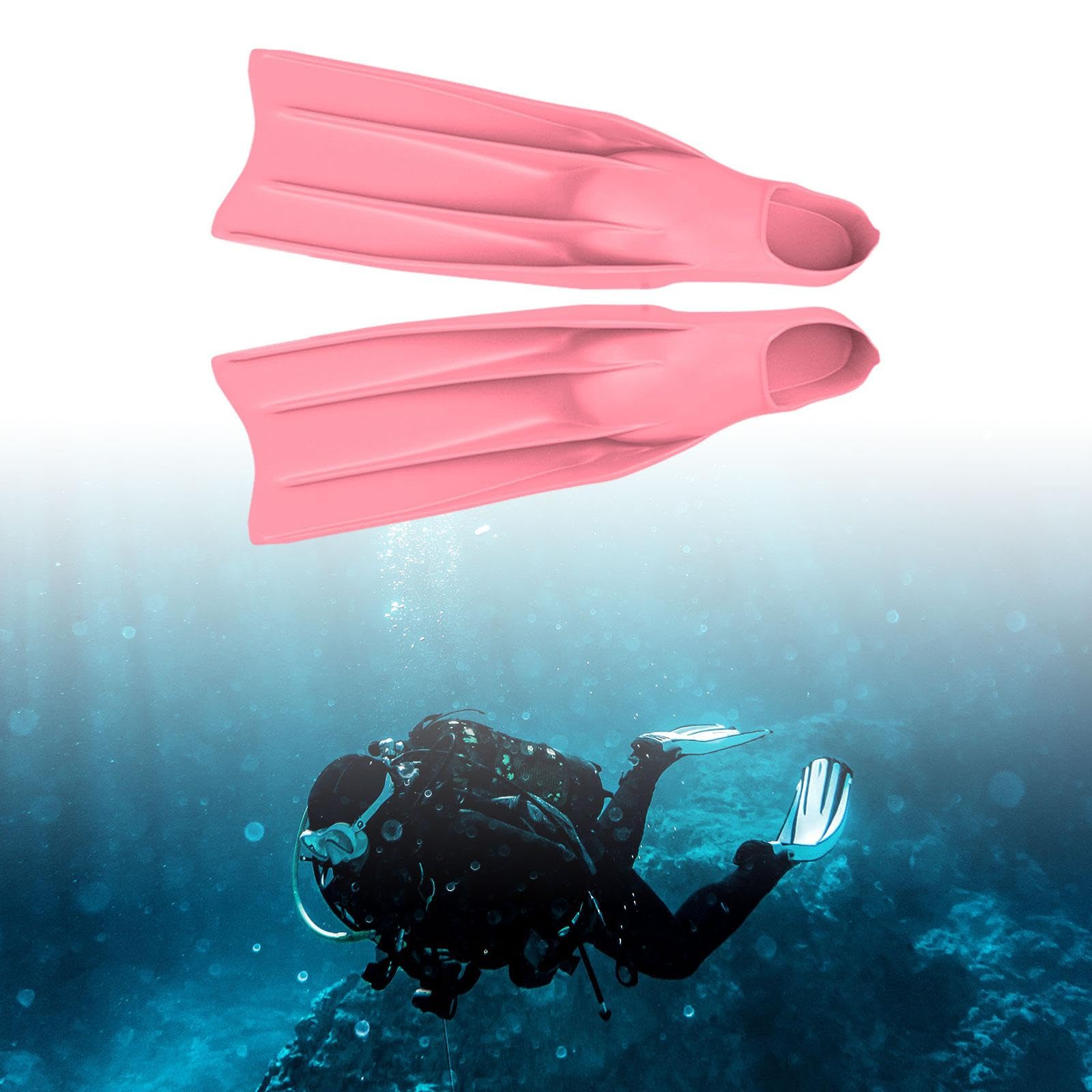 Aletas de Buceo Profesionales Fins de Silicona para Hombres Mujeres Adultos Fáciles de Usar Antideslizantes Adecuadas para Snorkel Entrenamiento Pisci