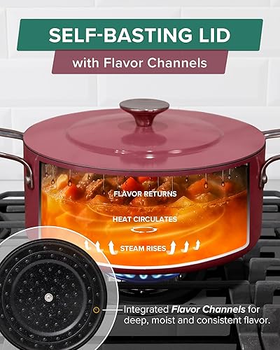 Miniatura 5 de Nuwave Lux - Colección de utensilios de cocina prémium de 13 piezas, cerámica azul Duralon Healthy G10 antiadherente, ultra duradero, sin PFAS,