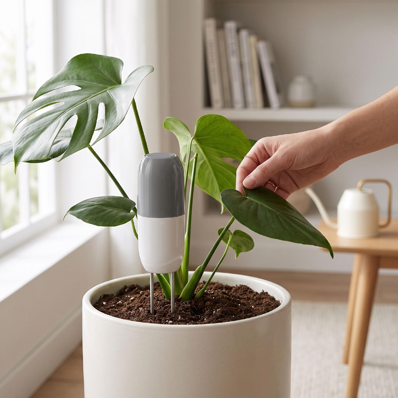 Sensor Inteligente de Humedad y Temperatura del Suelo ABS Wi Fi | Probador de suelo con sonda IP67, monitoreo de 32 a 140 °F, registros de datos de 12 meses, para jardines, plantas en