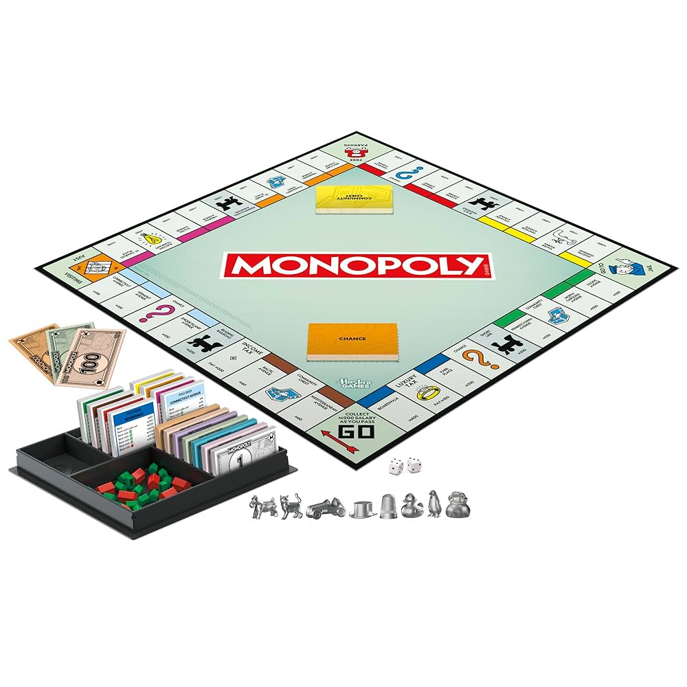Amazon.com: Monopoly Board Game | Classic Game with Storage