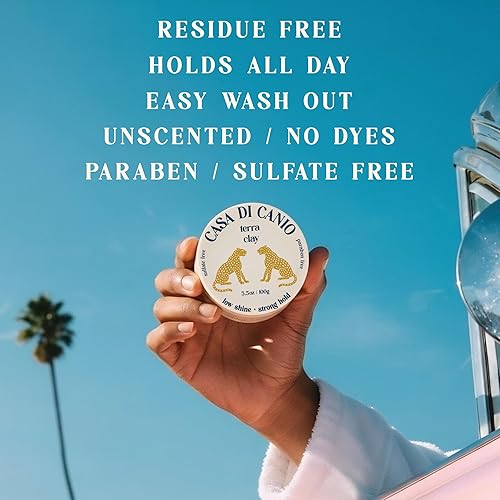 Miniatura 2 de Arcilla para peinar el cabello, 3.5 onzas, sujeción media, bajo brillo, a base de agua, sin fragancia, sin residuos, sin parabenossulfatos, para