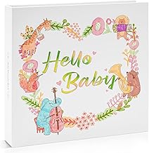 Vienrose Keepsake Baby Memory Book for Boy and Girls First 5 Year Milestone Book Journal Scrapbook Photo Album Record Every Moment of Your Baby's Growth, Forest Animal