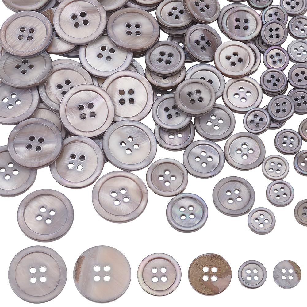 Amazon.com: PH PandaHall 100pcs Natural Shell Buttons, 4-Hole Sewing ...