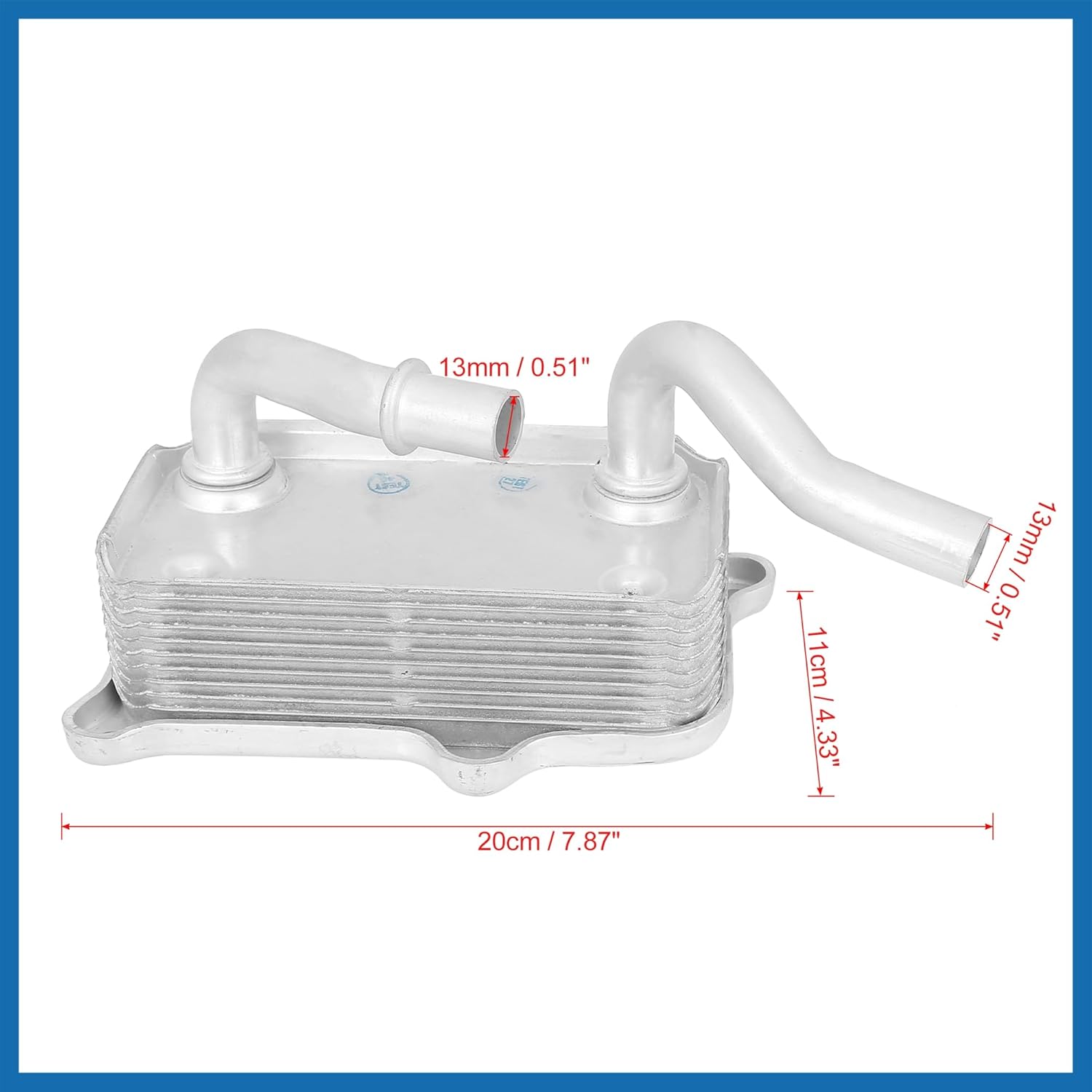 1121880401 Automobile Engine Oil Cooler Silver Tone for Mercedes-Benz C240 2002-2005 Item Replacement
