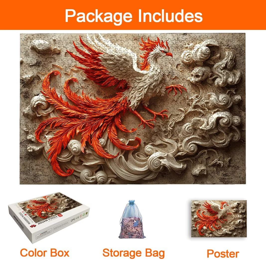Puzzle Feniks, Puzzle 2000 Pieces, Puzzle, Prezent Kobiety, Decor -8528