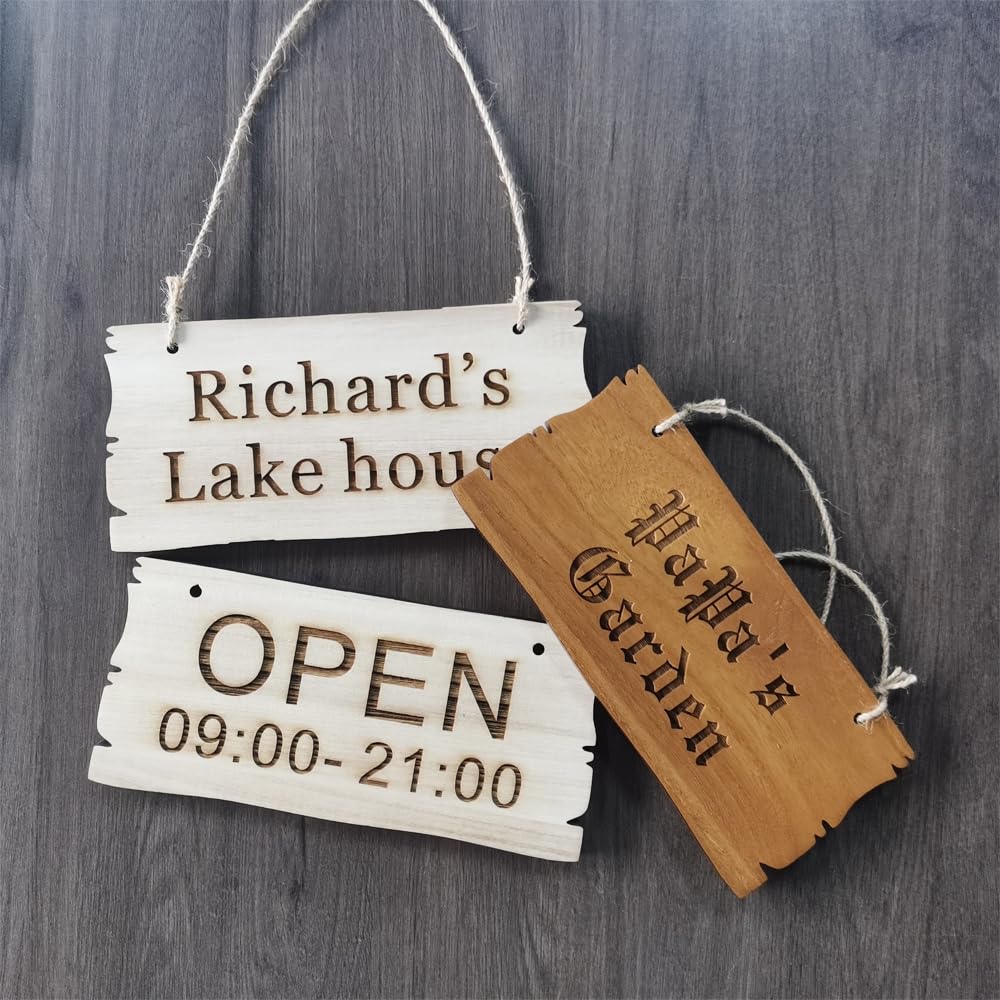 Personalized Wood Plaque Sign, Custom Engraved House Signs, Garden Signs, Welcome Sign, Decoration Signs