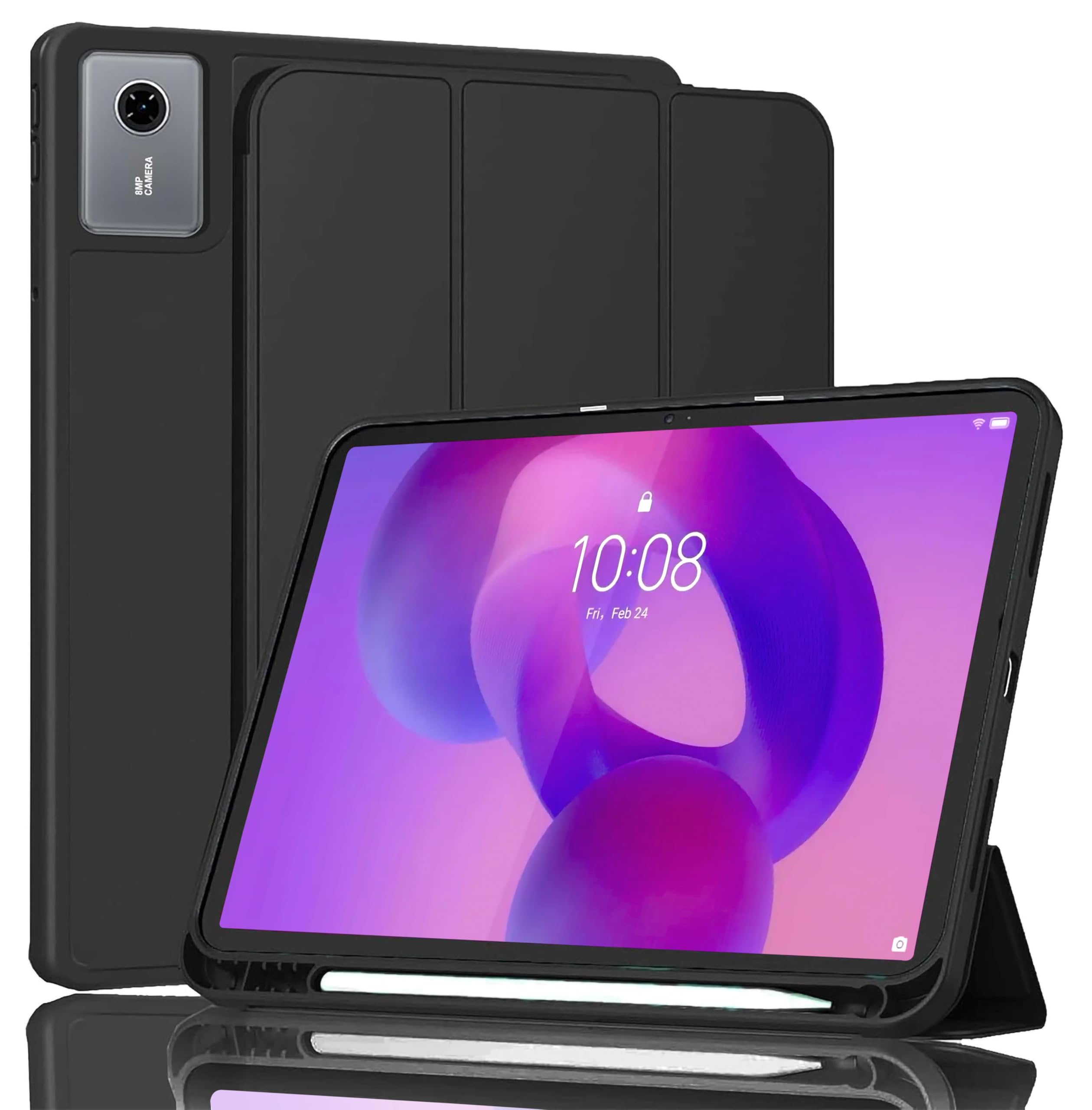 ProElite Cover for Lenovo idea Tab 11 inch 2025 case Cover, Soft Flexible Flip Case Cover for Lenovo idea Tab 11 inch 2025 with Pen Holder [Recoil Series] - Black-image-32