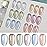 Born Pretty Magnetic Gel Nail Polish Water Light Magnetic Eye Gel Jelly Glass Crystal Glitter Shimmer Auroras Magnetic Gel Nail Art Manicure Kit 6PCS