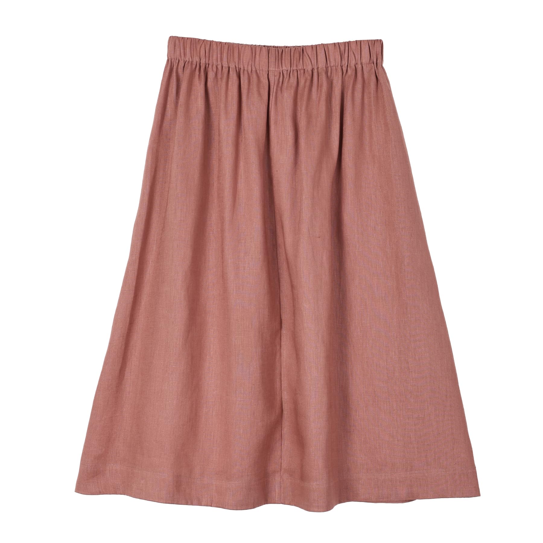 Amazhiyu Abito da donna in 100% lino, due pezzi, top corto e gonna midi con tasca