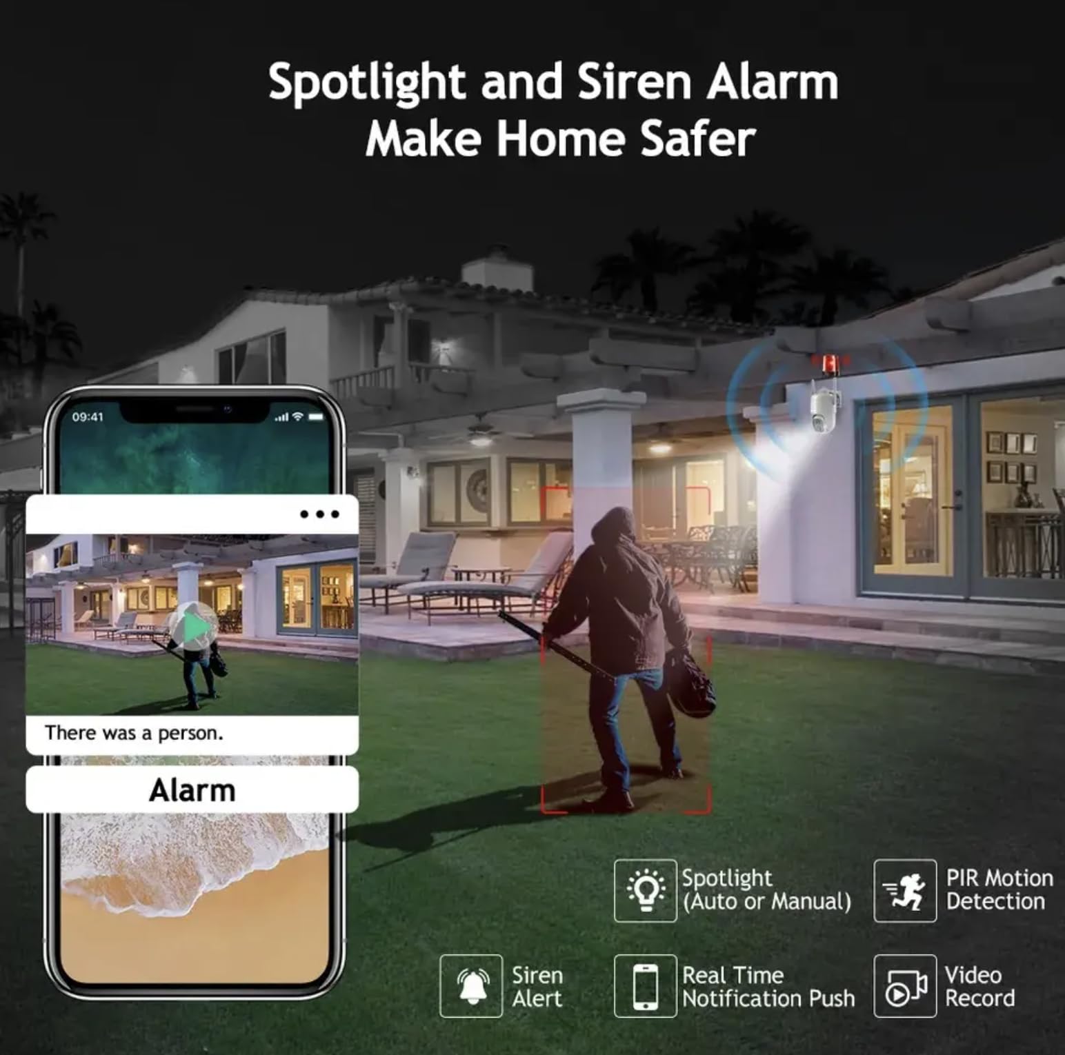 VicoHome bezprzewodowa kamera bezpieczeństwa – kamera WiFi zasilana bateriami 2K, monitoring PTZ 360°, noktowizor, wykrywanie ruchu AI, dwukierunkowa rozmowa, wodoodporna, pamięć masowa w chmurze i SD