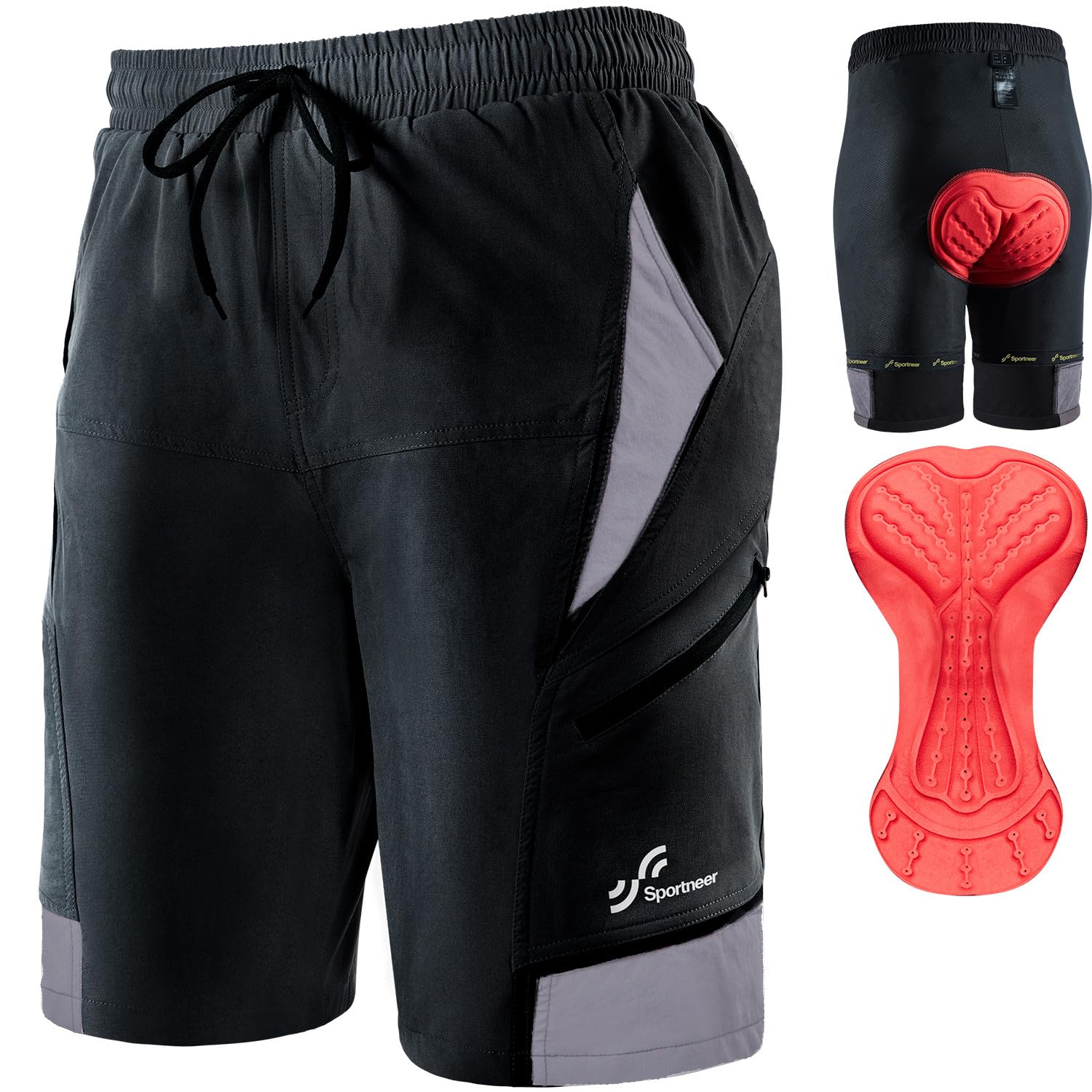 MTB Shorts, Men's Cycling Shorts with 3D Padded Breathable Pants for MTB Bikes Outdoor Cycling Shorts