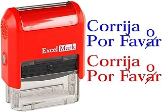 ExcelMark Self-Inking Rubber Teacher Grading Stamp - Corrija Por Favor