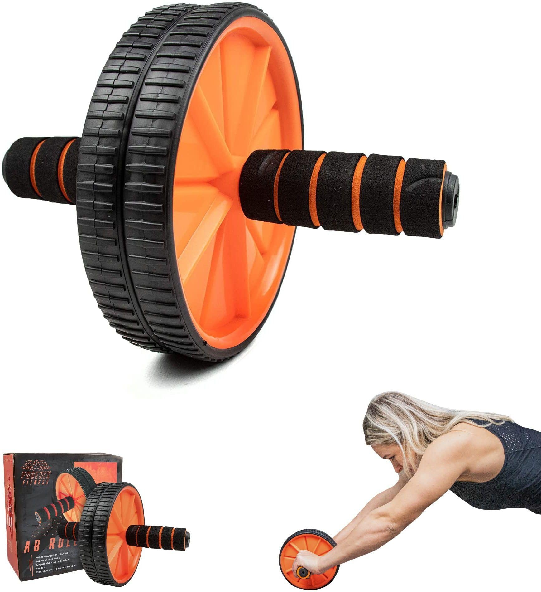 GymFreak Ab Wheel Roller for Abs Workouts Exercise/Core Workouts for Men and Women Ab Exerciser (Multicolor)-image-12