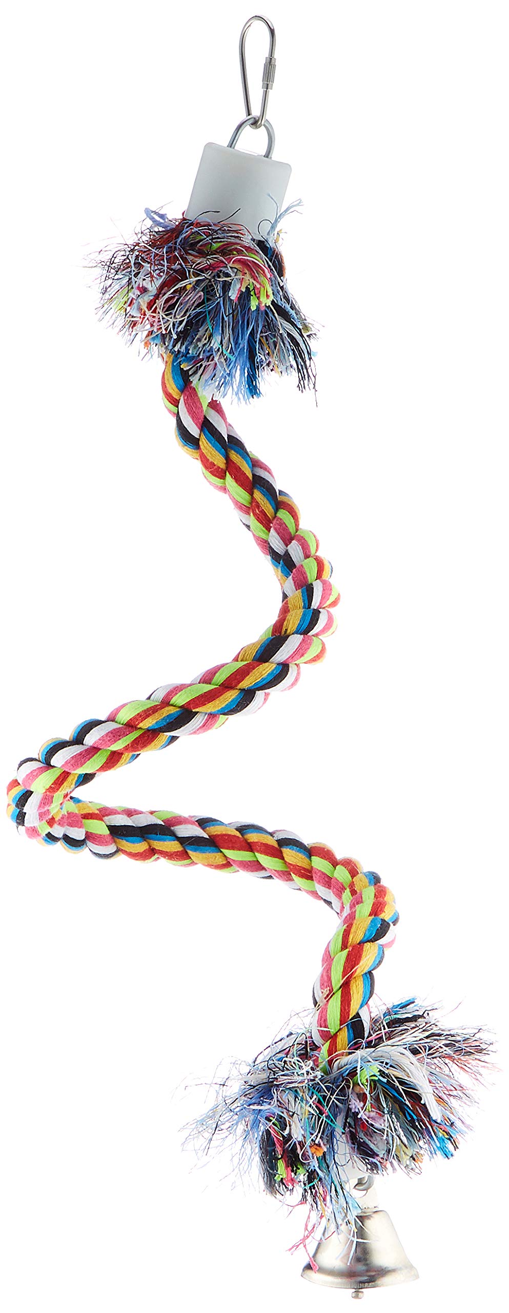 Crosses Game Birds Spiral Rope S 60X1.7Cm, Rope Playing, Perch, with Bell, Adjustable Height - S