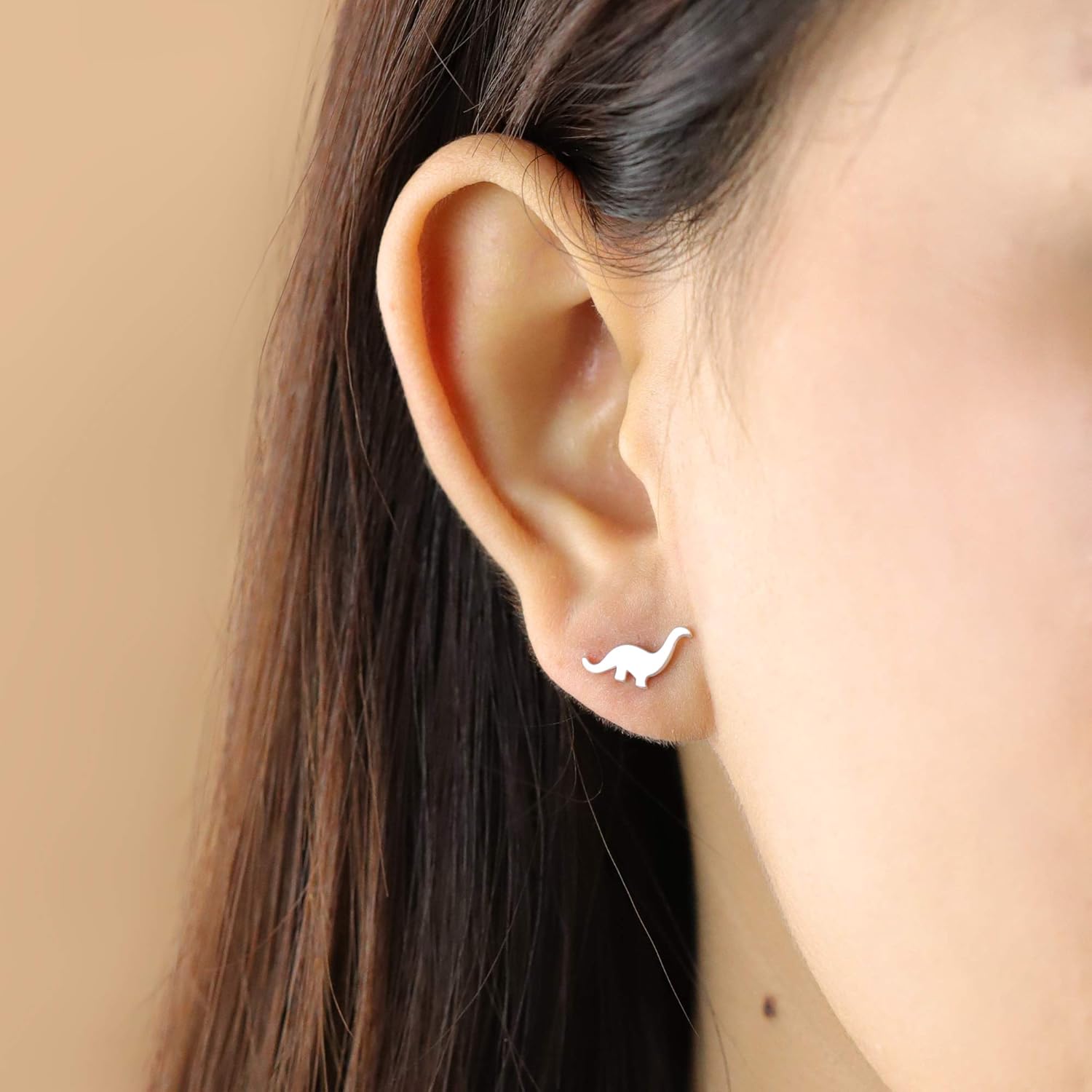 Boma Jewelry Sterling Silver Brontosaurus Dinosaur Stud Earrings