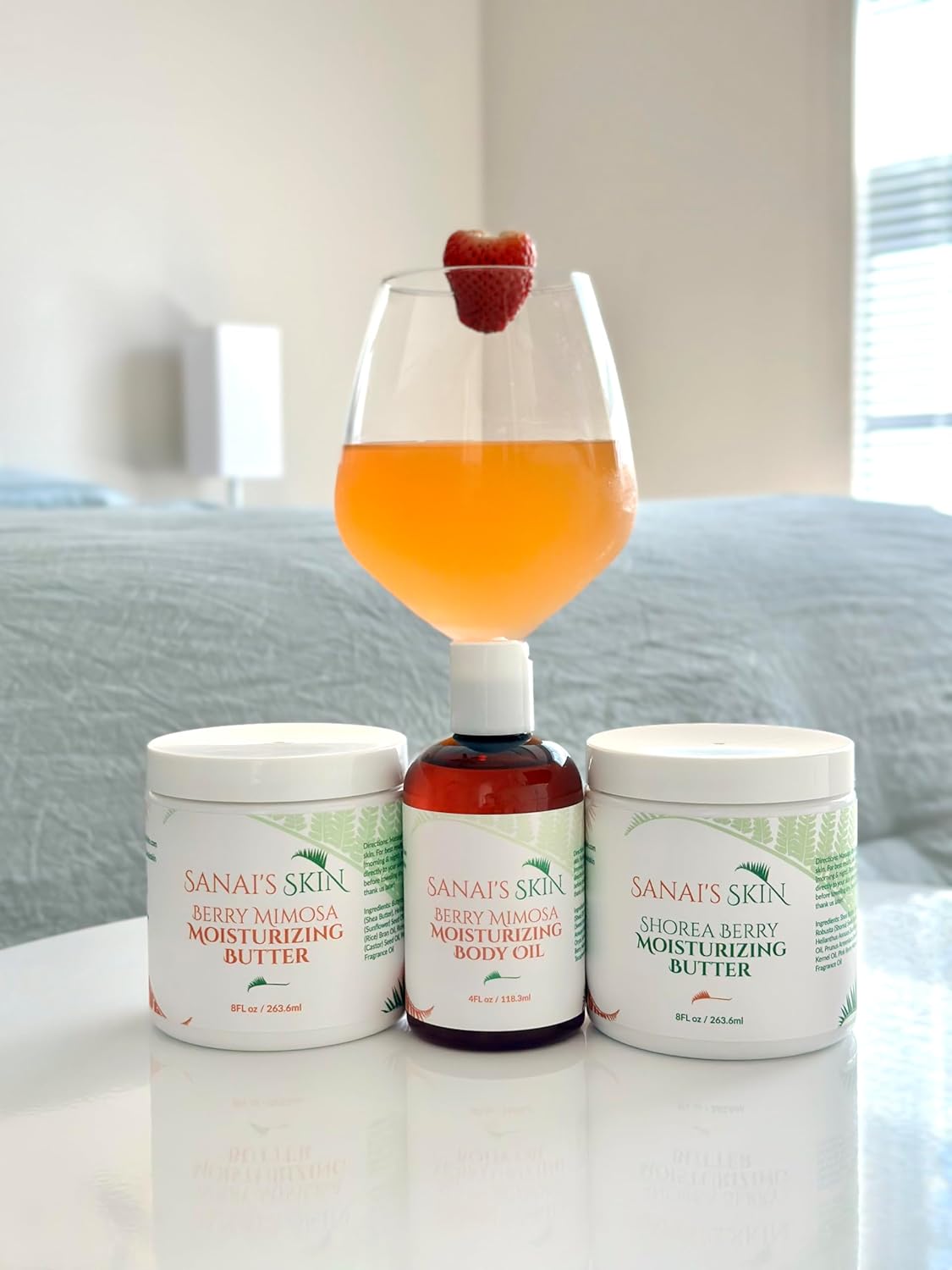 Moisturizing Body Oil by Sanai's Skin | Berry Mimosa Moisturizing Body Oil | Daily Moisturizer and Body Oil with Shea Oil & Sweet Almond Oil for Glowing Skin - 4 Fl Oz - Image 5