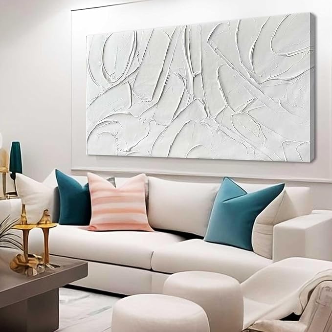 White Abstract Wall Art Decor