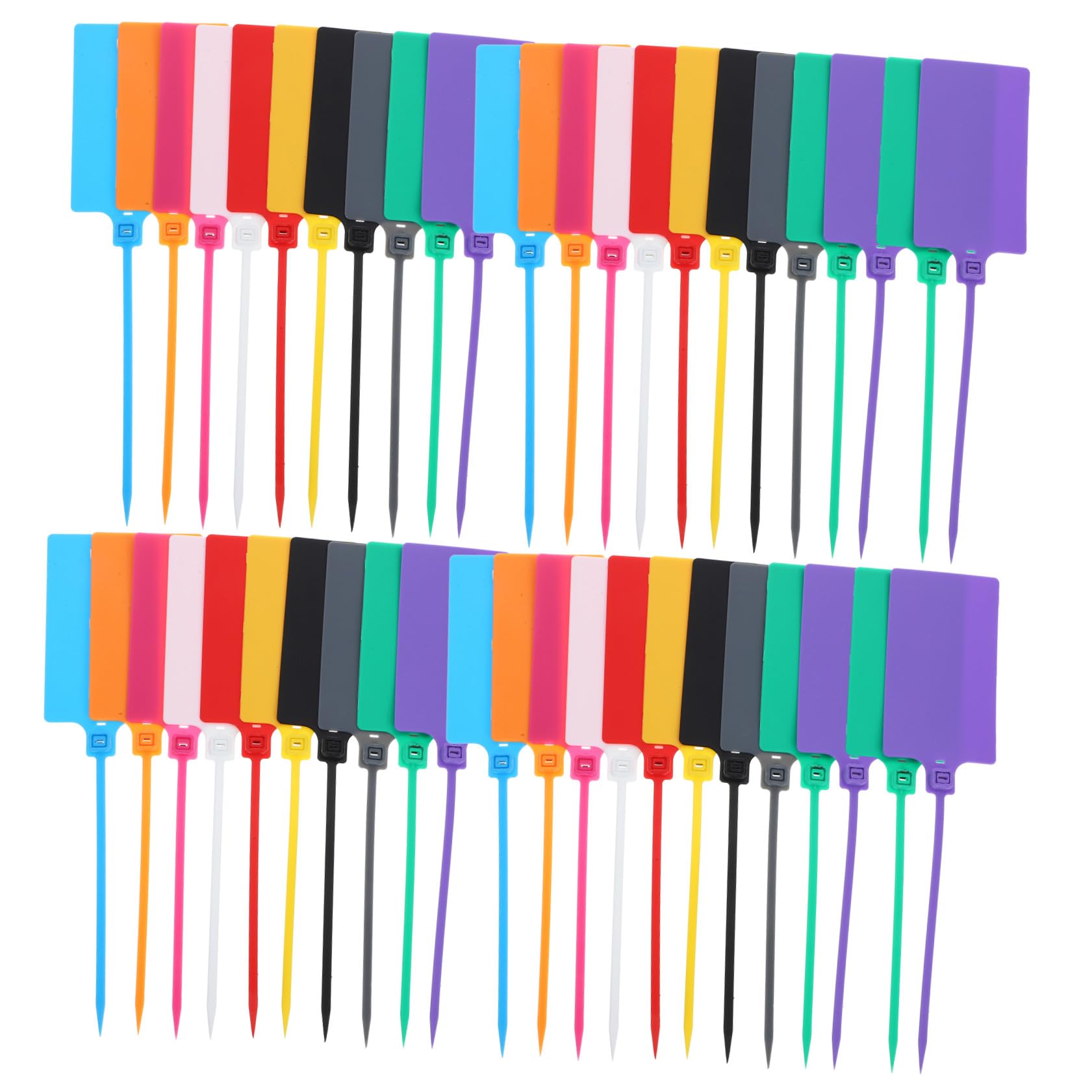 Etiquetas de Envío para Etiquetado de Equipaje 100 Piezas Pp | Cadena, para Logística y Precios, Evita Pérdida de Datos, Instalación Sencilla Color Aleatorio
