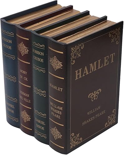 Cajas decorativas para libros, libros huecos decorativos, caja de almacenamiento de libros vintage, organizador antiguo oculto, decoración retro de