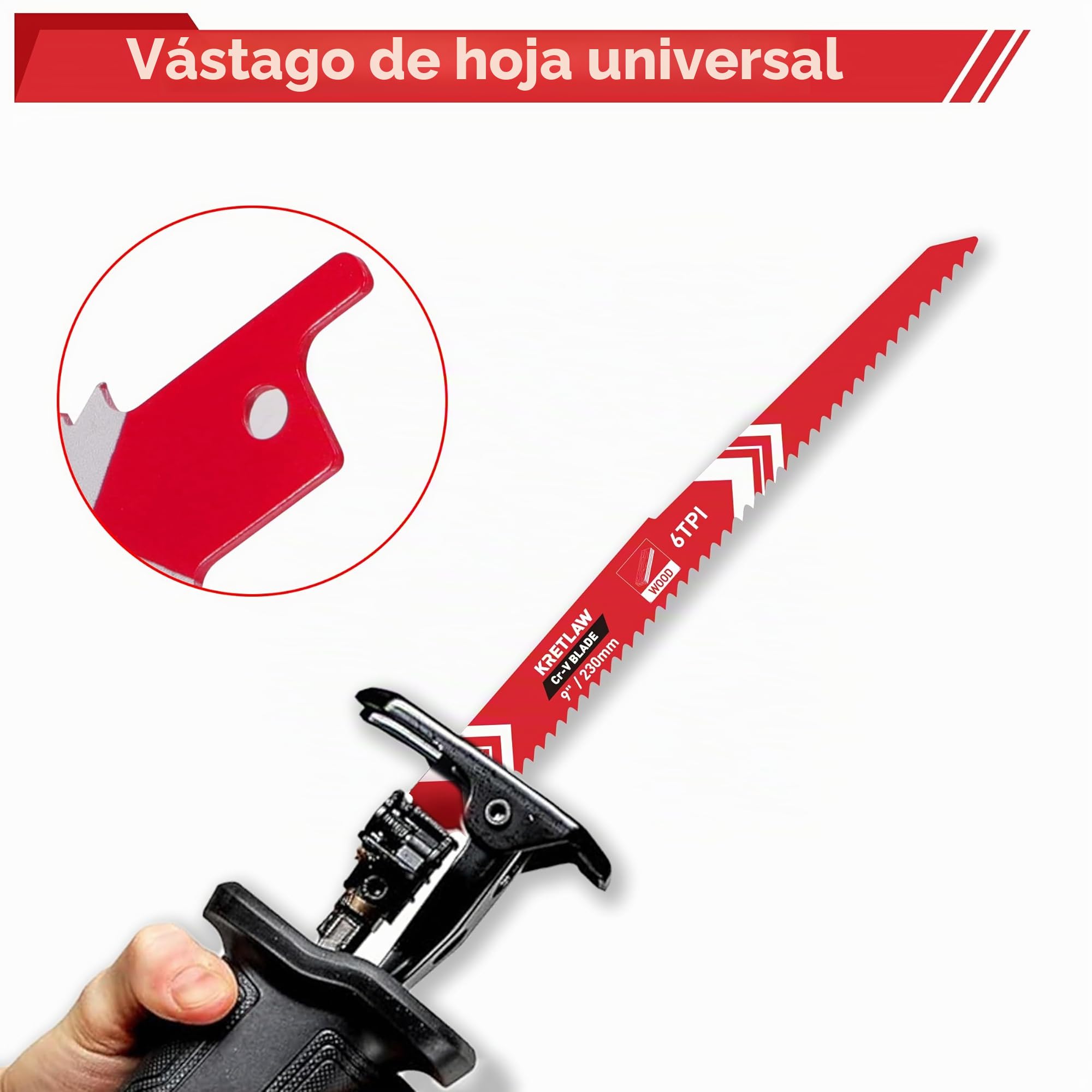 KRETLAW Juego de 36 hojas para sierra sable, hojas de repuesto Cr-V/Bi-metal para poda de árboles, madera, metal y plástico, con estuche