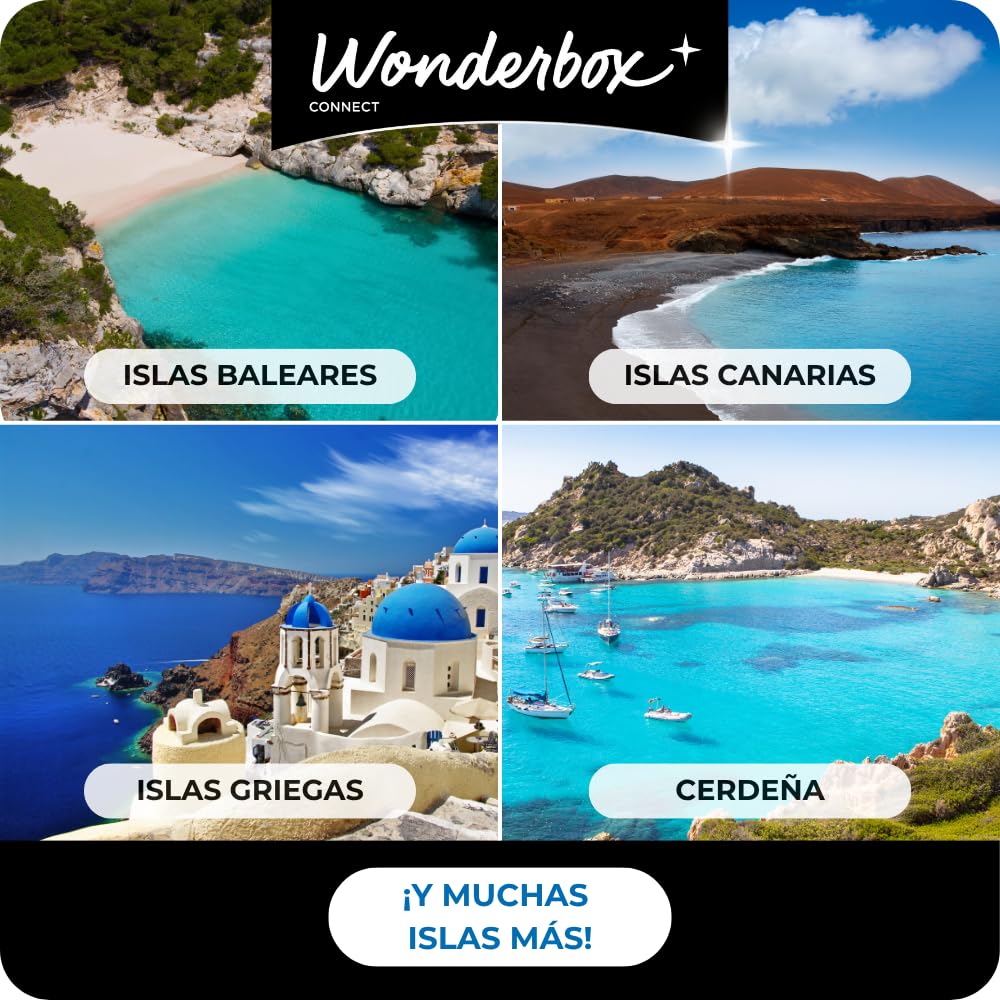 WONDERBOX – Cofre Regalo Escapada a Las Islas: Europa - De 1 a 2 Noches para 2 Personas - Escapada para Parejas - Regalar experiencias - Hoteles en Las Islas Europeas más emblemáticas