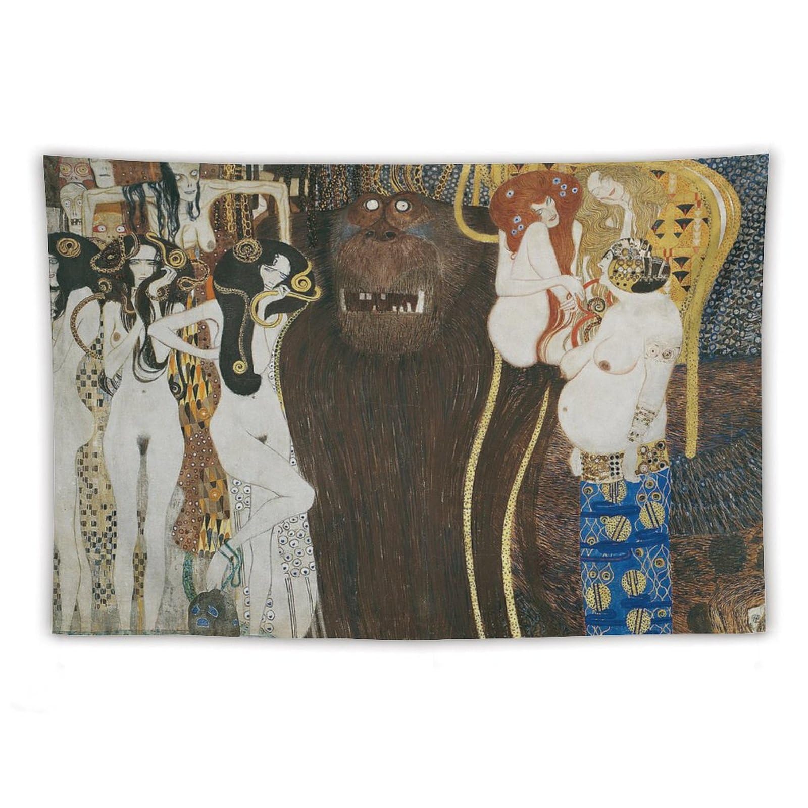 クリムト、ベートーヴェン・フリーズ2、希少画集画、新品額装付 クリムト、ベートーヴェン・フリーズ2、希少画集画、新品額装付 【公式