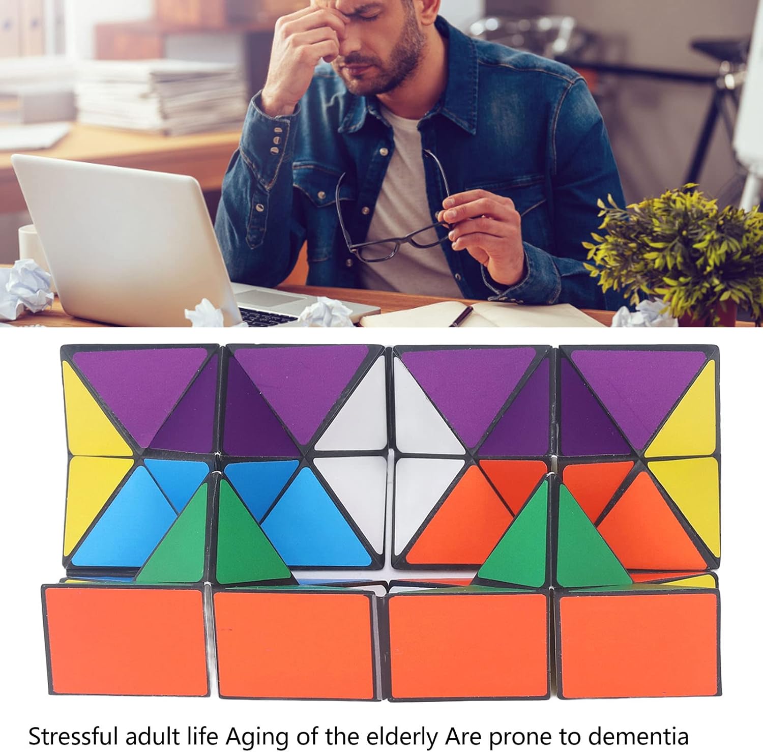 Fidget Toy, Combo Puzzle Toy Geometric Transforming Decompression Colorful Relief Toy for Children