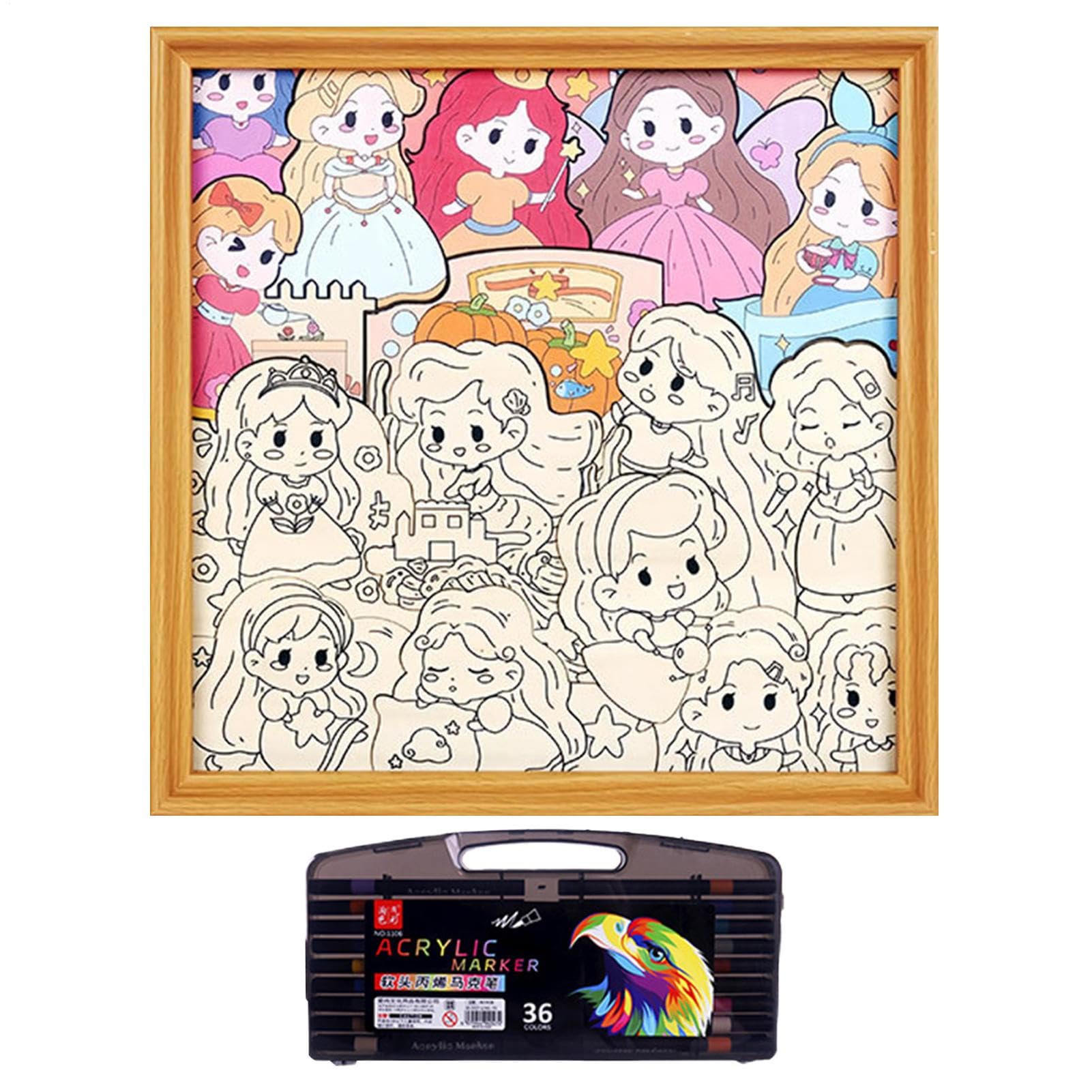 Cornice Per Puzzle Giochi Educativi Per Bambine Con Attività Di Colorazione | Giochi di Puzzle con Disegni per Bambini Per Bambini Ragazzi e Ragazze Camera da Aula Stanza dei Giochi Compleanno e F