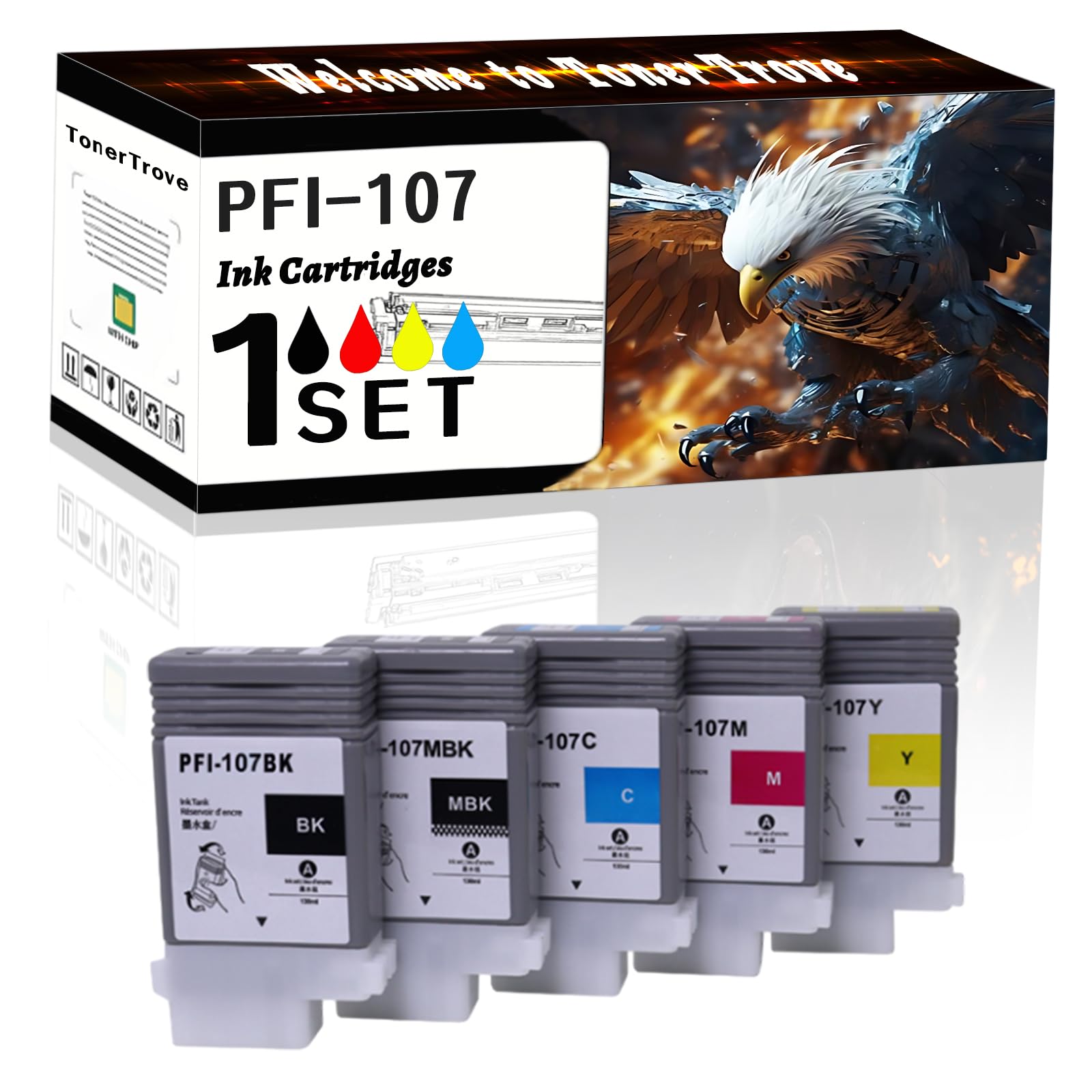 Amazon.com: AGNNQ PFI-107 Ink Cartridges Compatible for Canon