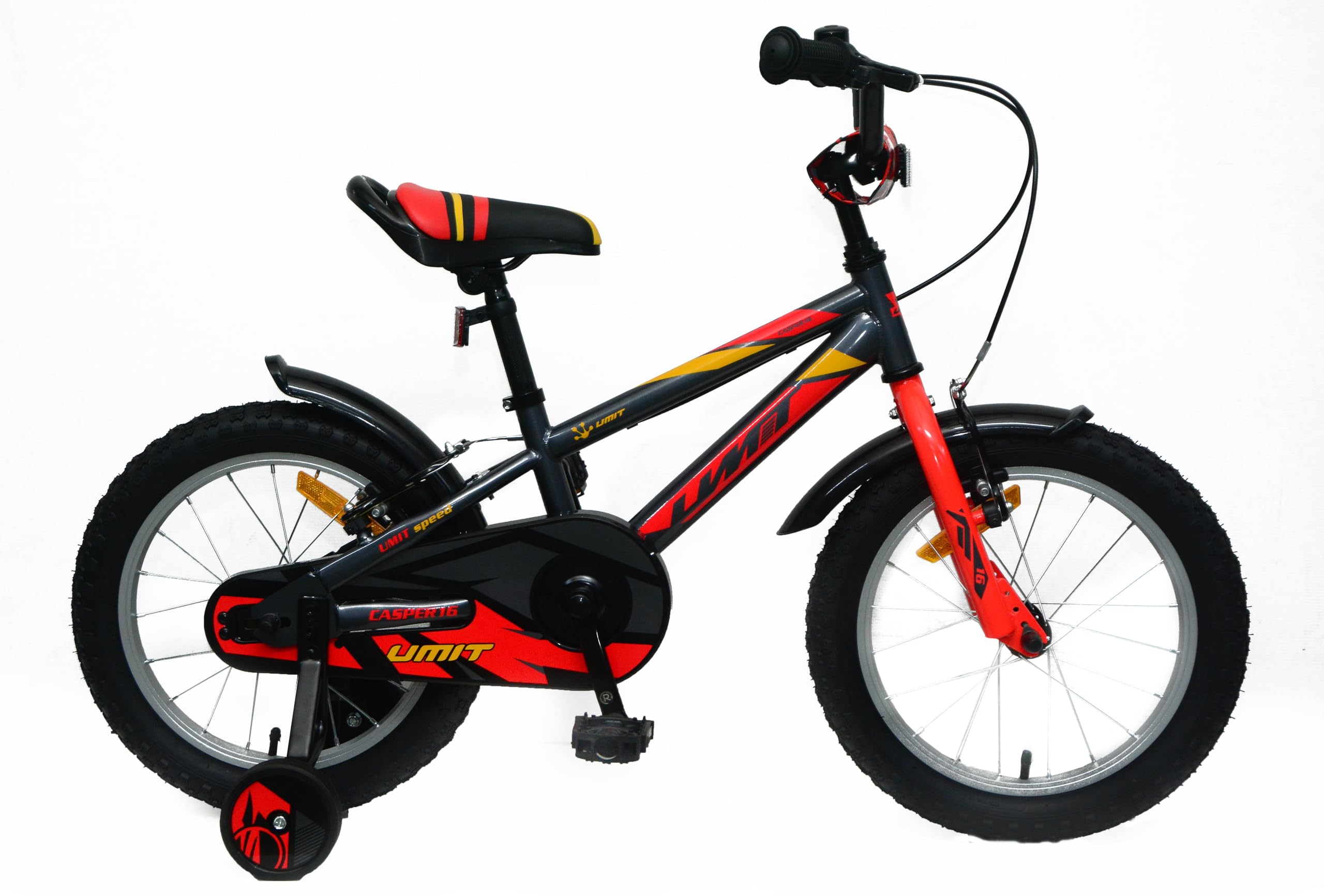 Bicicleta 16 Pulgadas niño | Bicicleta niño 5-7 años + Frenos V-Break + Estabilizadores + Cuadro Acero | Segura y Resistente