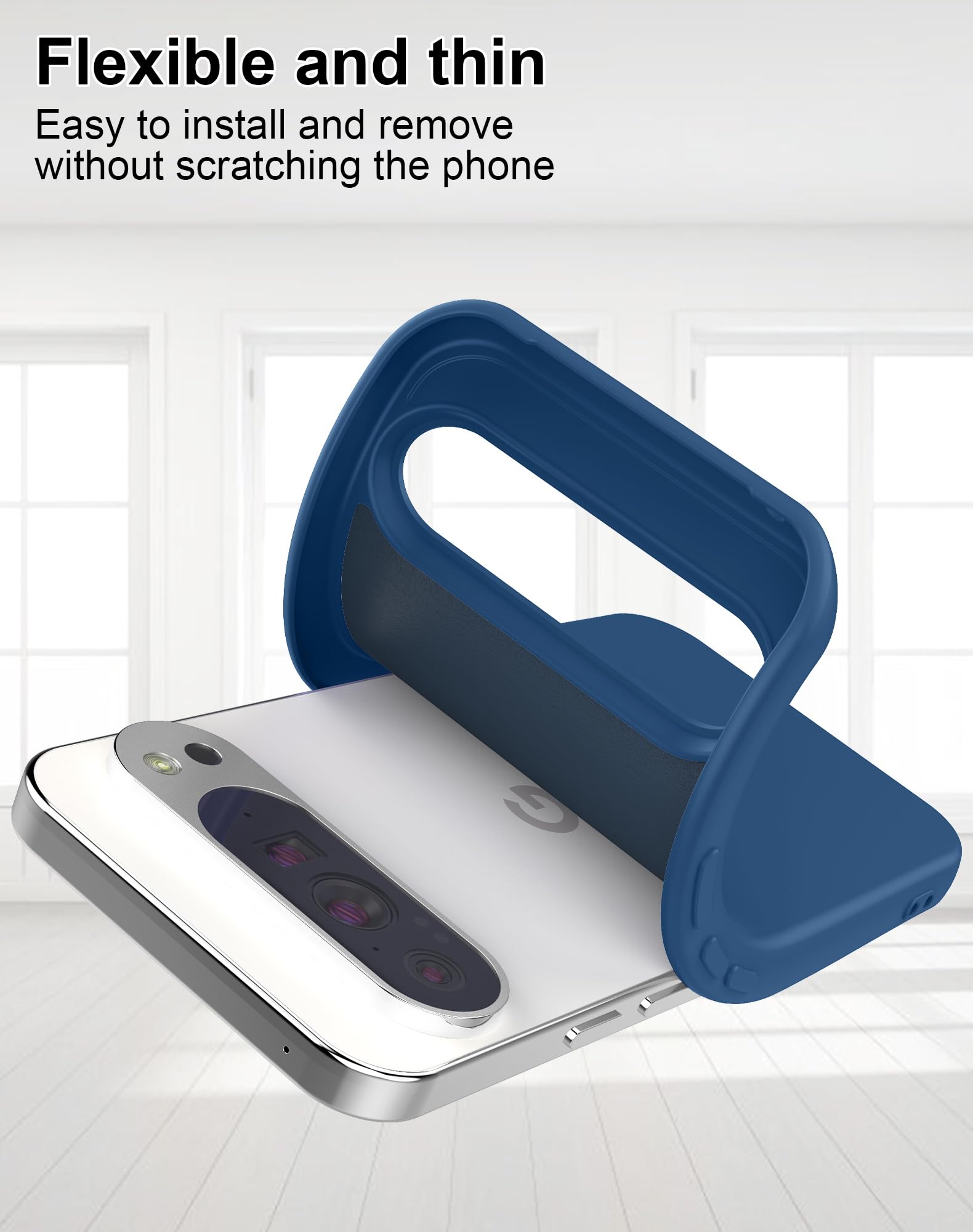 Coque Google Pixel 9 / Pixel 9 Pro - Silicone Rigide Noir Red Blue Cat