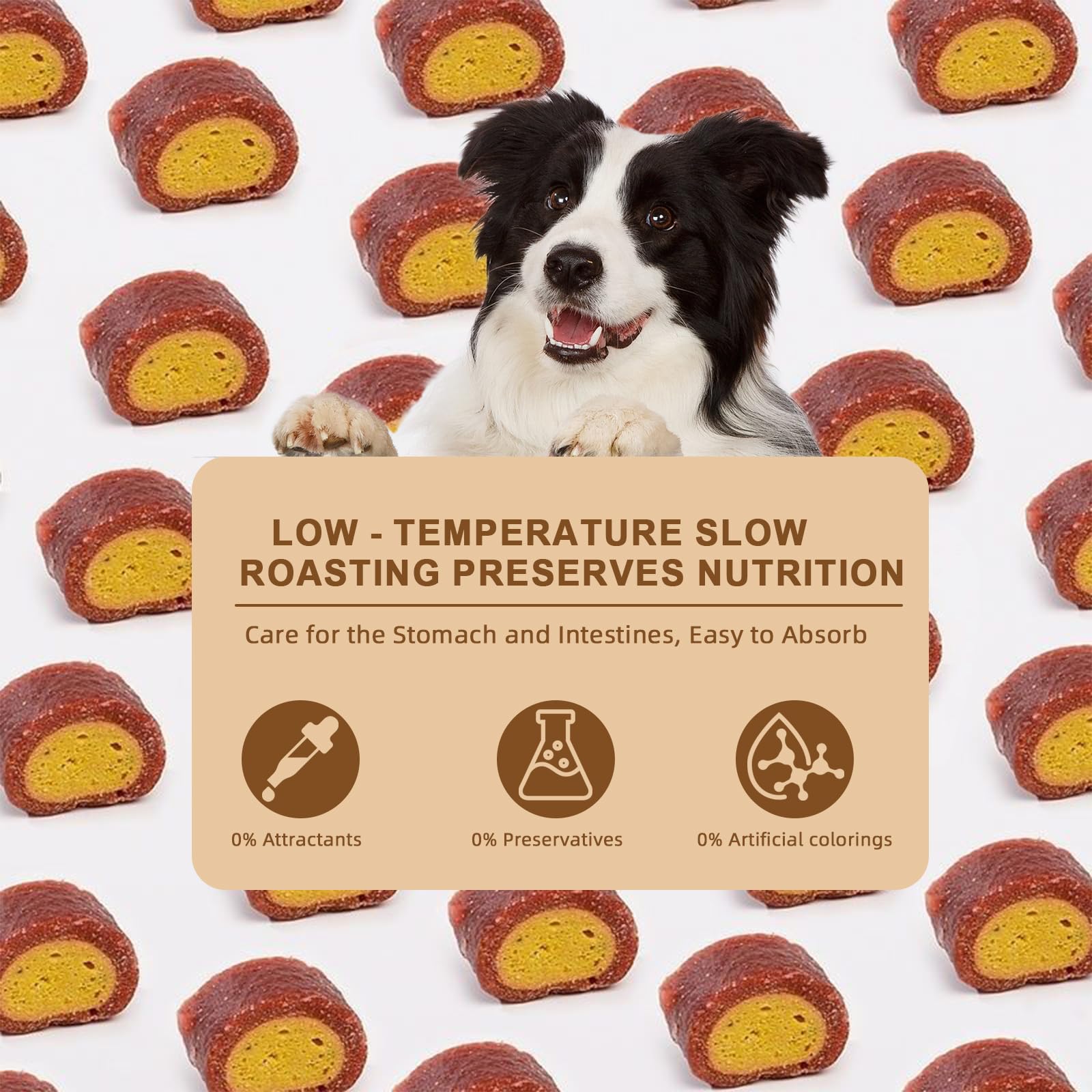Havenfly Beef Wrapped Egg Yolk Dog Snacks - High Protein, Low Fat, Ideal for Small & Medium Dogs, 100g/3.5oz 3