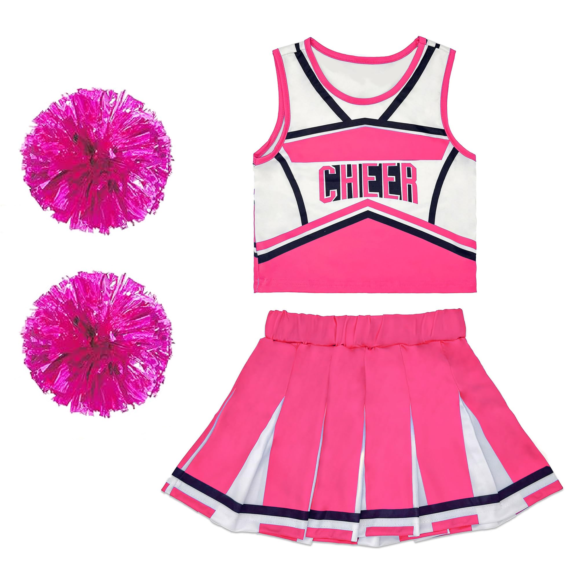 Amazon.com: Danzcue Cheerleader Costume for Girls, Cheerleader