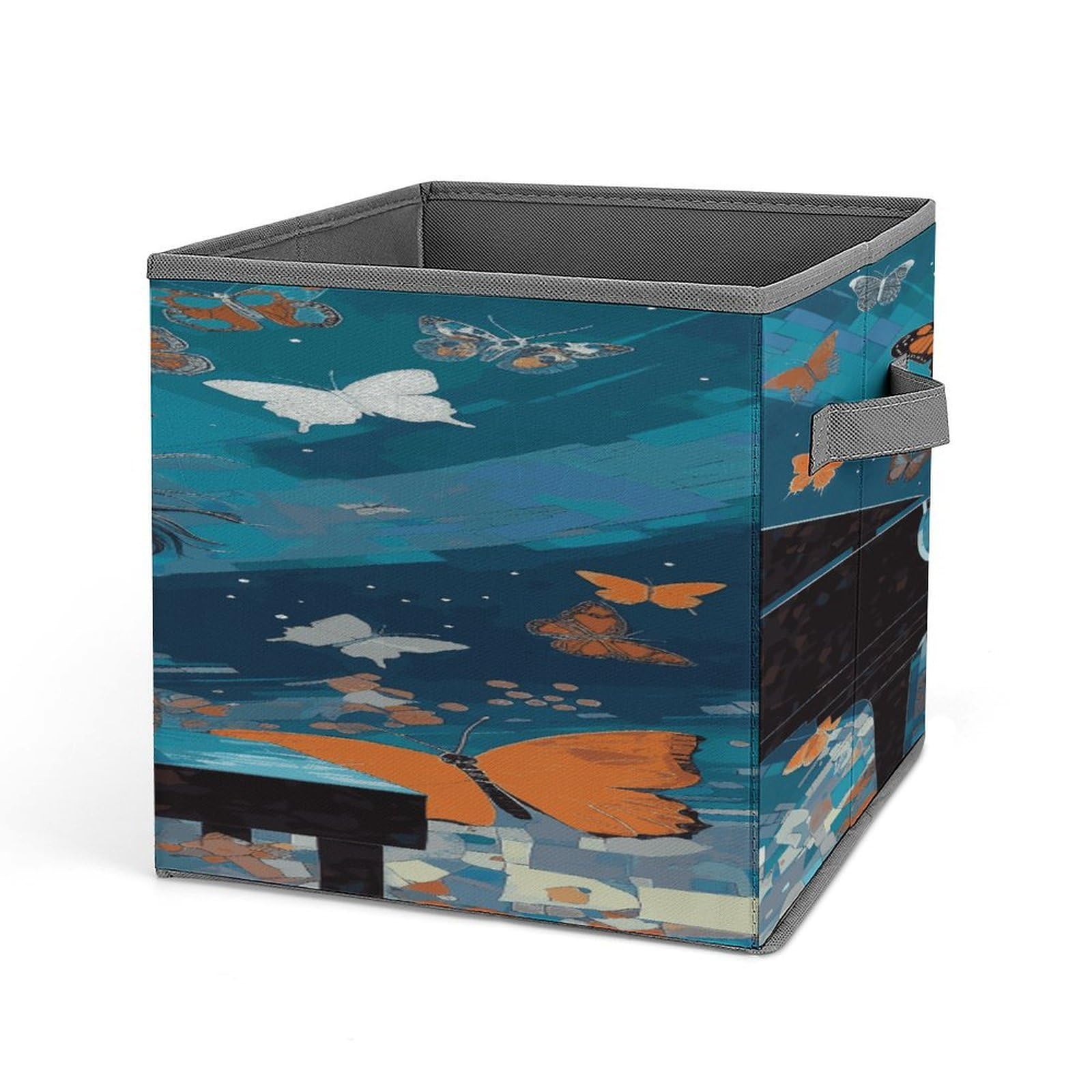 Fekiloot Girls Style Playing Piano Storage Bins Storage Baskets