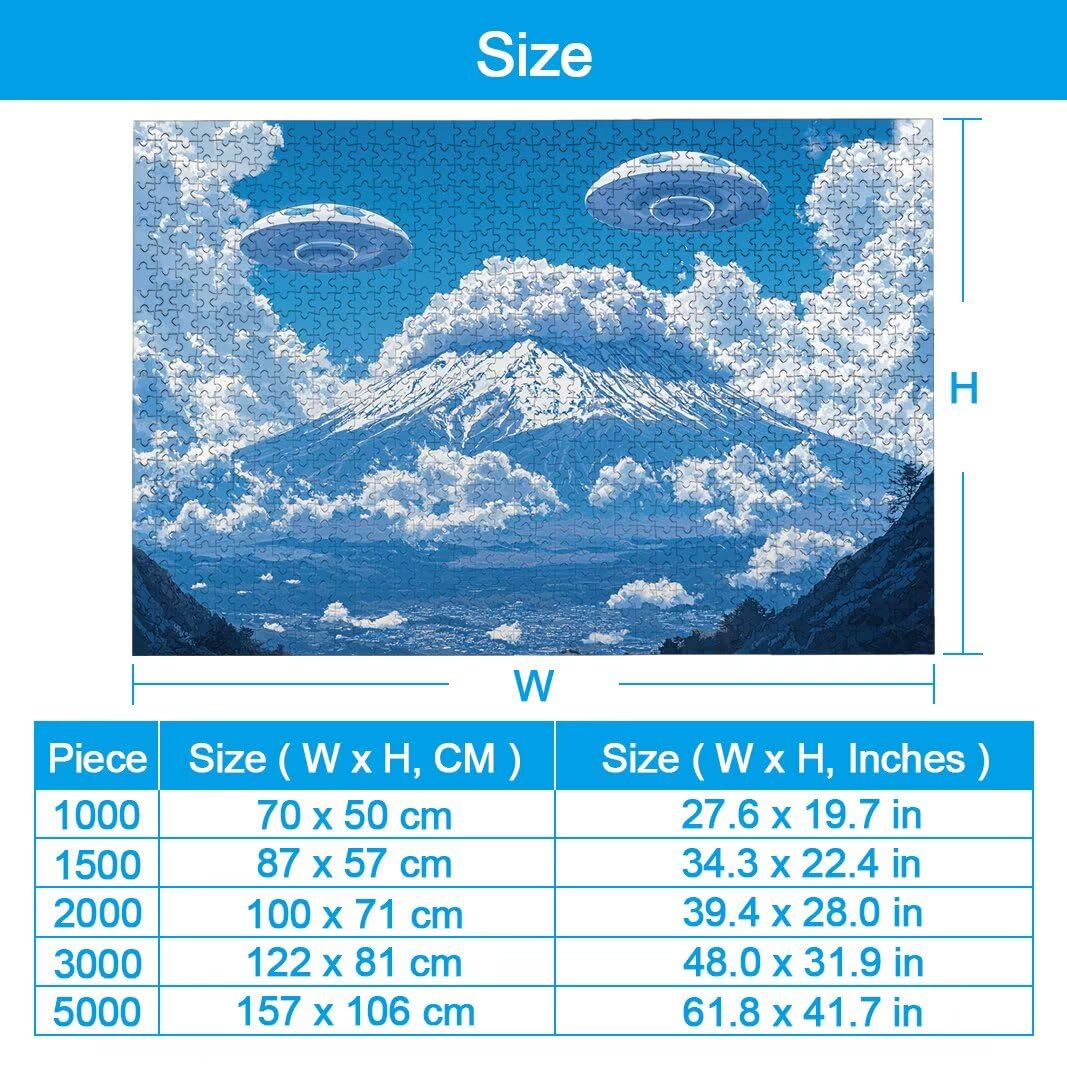 Puzzle 1000 Piezas, Puzzle Montaña de Madera para Adultos, Regalos -2406