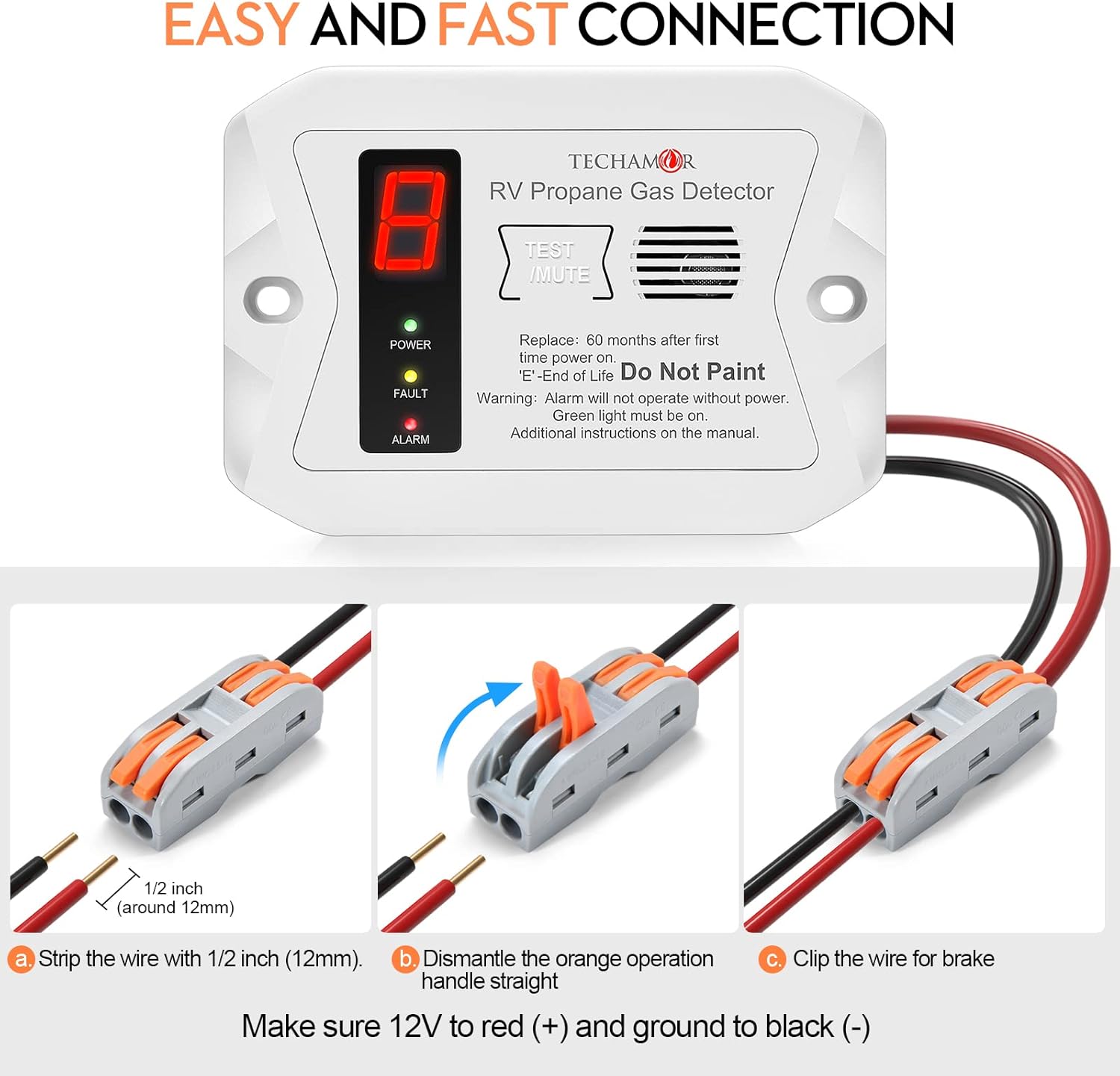 Techamor Y401x2 Gas Leak Detector + R501 RV Gas Leak Detector Bundle